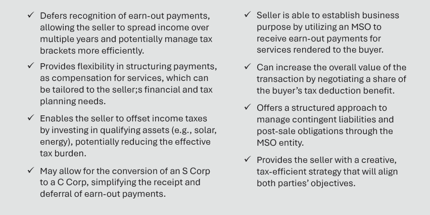 MSO Leveraging Deferral Plans in M&A Transactions graphic3